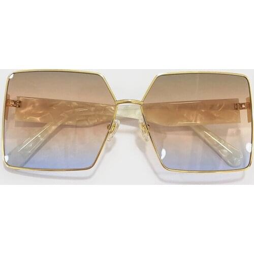 Square Wrap Multicolor Sunglasses For Women Men Luxury Brand Design Gradient UV400 Protection Lens Eyewear Gafas De Sol Mujer