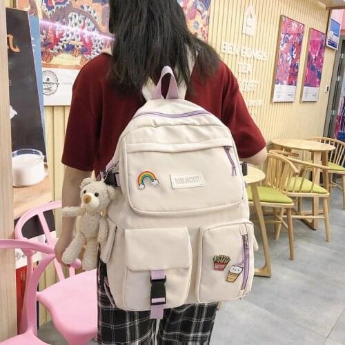 Japanese Harajuku vintage student school bag female travel backpack college style girl backpack