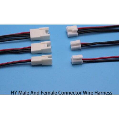 10Set HY Male And Female 2/3/4/5/6/7/8/9/10/12P Wire Harness 2.0 mm Pitch Wire to Wire Connector with 15cm UL1007 26AWG