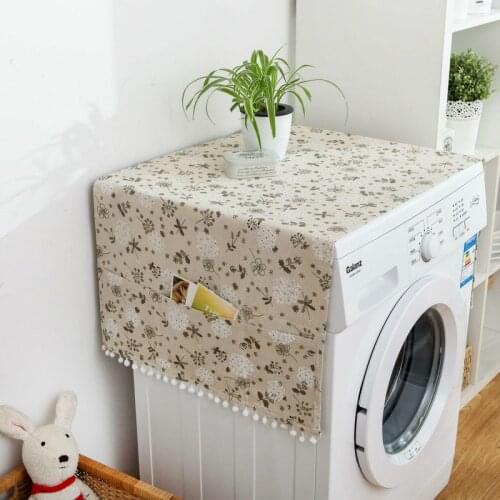 Nordic Cute Animal Refrigerator Cloth Single Door Refrigerator Dust Cover Pastoral Double Open Towel Washing Machine Cover Towel