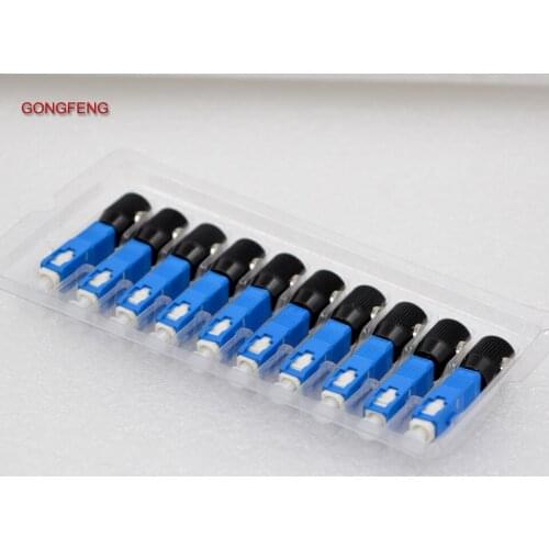10pcs NEW Fiber Optic Connector SC Circular Bare Adapter Coupler Temporary Connection test Flange Wholesale Sales