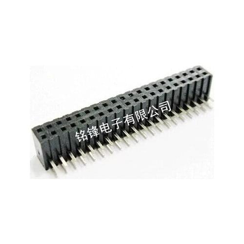 20pcs 2 * 10P 20PIN high-quality gold-plated double-row pin female socket spacing 2.0MM curved legs