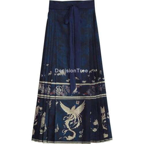 2021 oriental elegant hanfu skirt ancient traditional chinese woman hanfu clothes fairy stage folk dance costume party wear