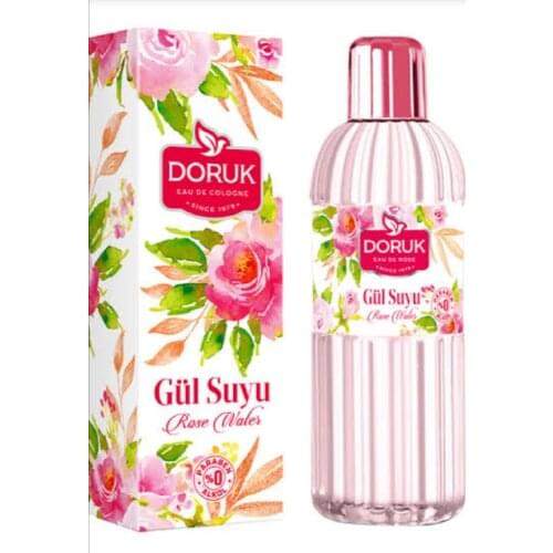 400 ml Doruk Natural Turkish Rose Water and 90 ml Rose Vaseline Moisturizing Cream Set