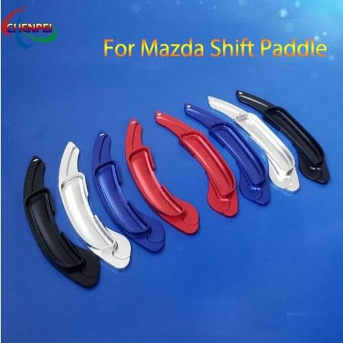 2pcs Aluminum Car Steering Wheel Shift Paddle Extension Shifter For Mazda 6 Mazda 3 Mazda RX8 Interior Accessories