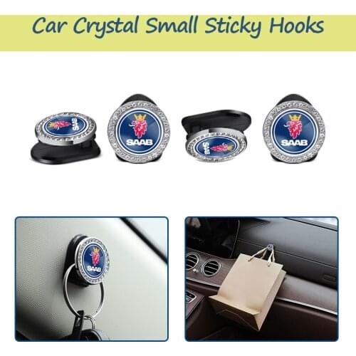 ABS Car Emblem Hook Sticker Fastener Clip Storage For SAAB 93 93X 95 96 94X 92X 97X 99 9X 900 9000 TurboX Phoenix Sonett GT750