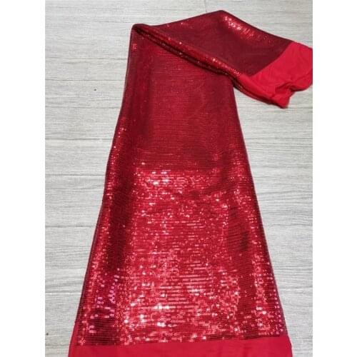 Shinny 15JRB-121405 Nigerian Lace Fabric Top Sale Fashion Embroidery Tulle Sequins Material for Wedding or Party Show Dress