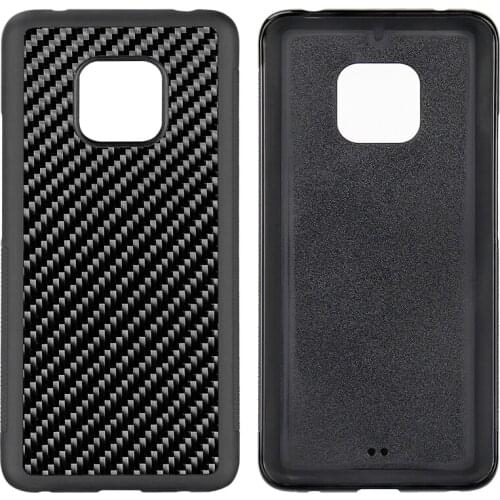 MCASE Real Carbon Fiber Case For Huawei mate 20 Back Cover Soft TPU+PC Anti-Slip For Huawei mate 20 PRO Case - Black Glossy
