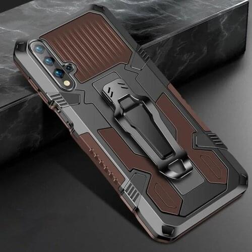 For Coque Case Huawei Nova 5T 5 T Retro Luxury Armor Hybrid Belt Clip Shell Shockproof Cover For Huawei Nova 5T Stand Fundas