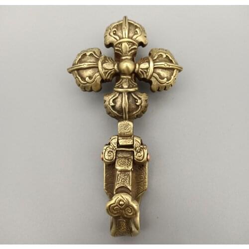 China Collection Brass Magic Tools Belt Buckle Metal Crafts Home Decoration