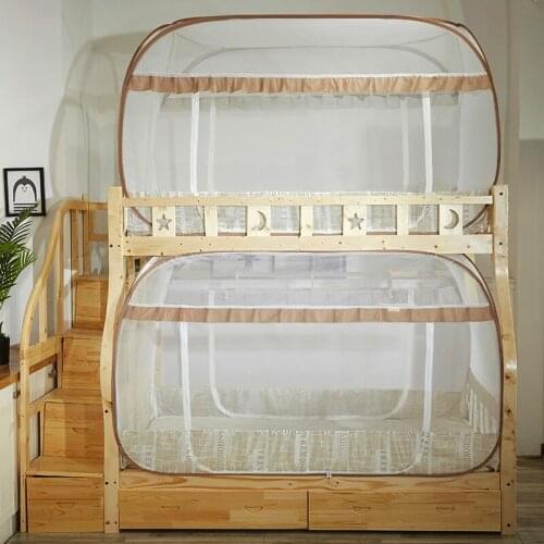 Concentrated Mosquito Net Free Installation Student Dormitory Three Door Mosquito Net Bunk Bed Klamboe Tent Bed Canopy EB50W