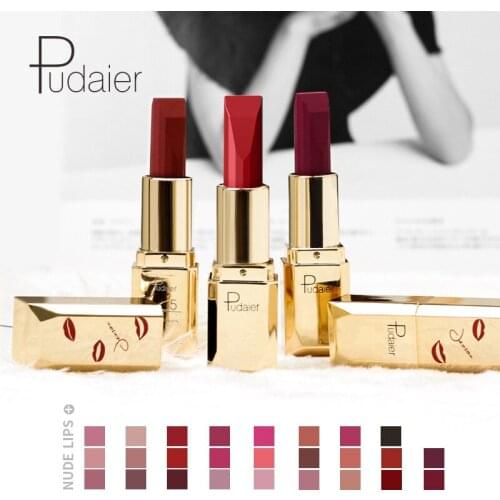 Pudaier Red Lipstick Matte Long Lasting Nude Lipstick Set Waterproof/Water-Resistant Makeup Goods Cosmetic Gifts for Women