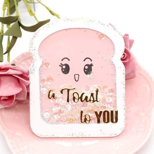 KSCRAFT Toast Metal Cutting Dies Stencils for DIY Scrapbooking Decorative Embossing Paper Card Making Craf