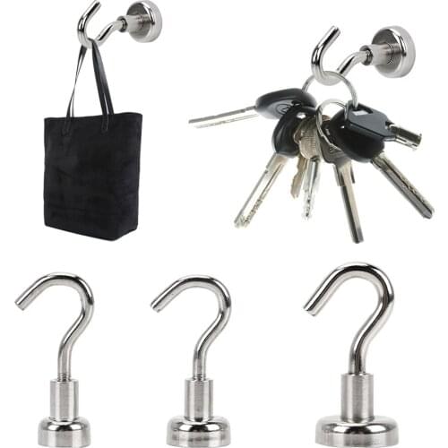 Magnetic Hooks Surfaces Not Scratch Wall Storage Hooks Super Suction Kitchen Accessories 5 pcs For Home Kitchen Refrigerator