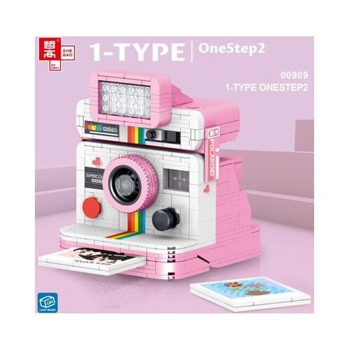 Fashion camera mini block assemble model Polaroids OneStep 2 building brick educational toy collection for children gift