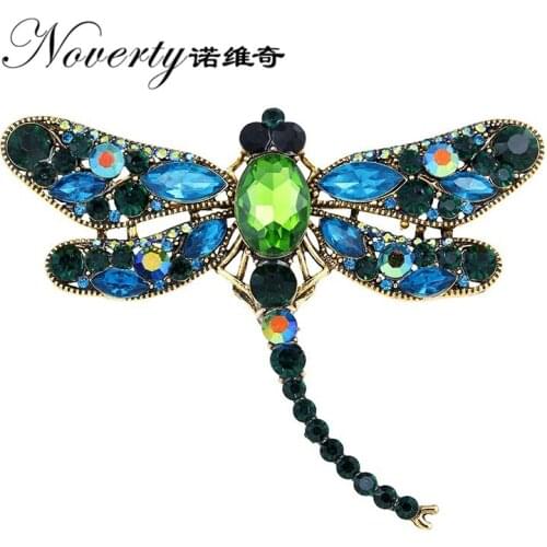2019 New Fashion High Fashion Crystal Dragonfly Brooch Jewelry Accessories for Women Party Gifts