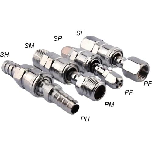 Pneumatic fitting C type quick connector high pressure coupling SP SF SH SM PP PF PH PM 20 30 40 inch thread (PT)