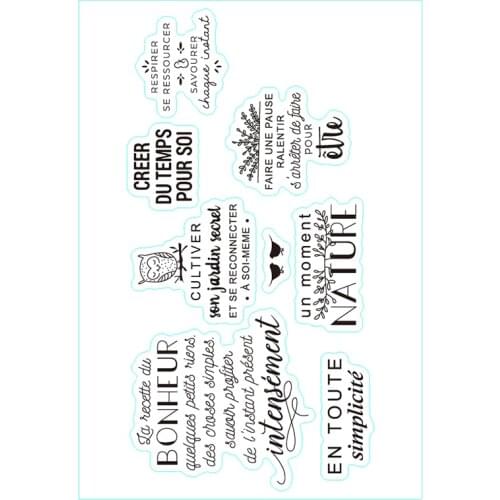 French Card Quotes Clear Stamps Scrapbook Title Transprent Stamps Paper Craft Art Stamps