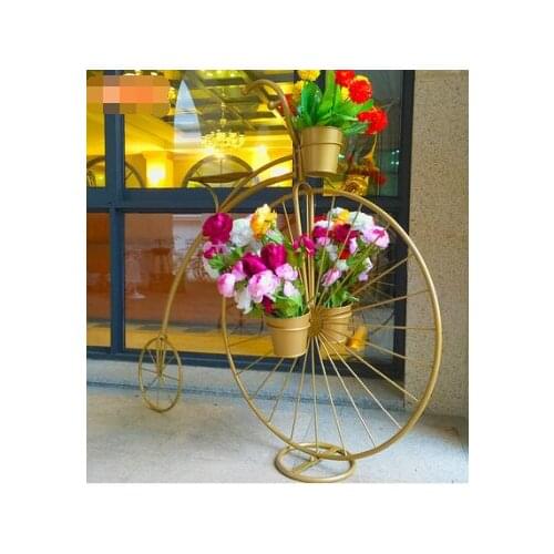 Retro props window decoration ornaments flower shelf European bicycle iron floats home decoration furnishings wedding props