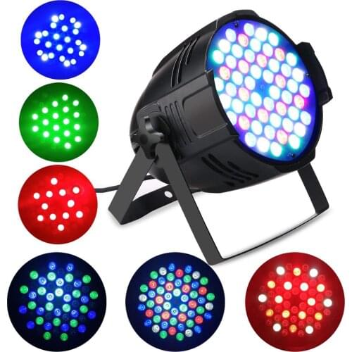 RGB Stage Light 54 LEDS Par Light Disco DJ Lighting Club LED Stage Light for Night Club Wedding Birthday Christmas Party Show