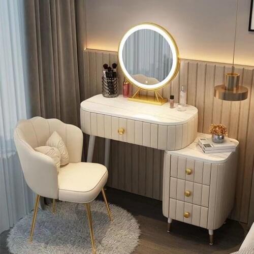 Luxury dressing table bedroom modern minimalist makeup table integrated cabinet Nordic small apartment storage table