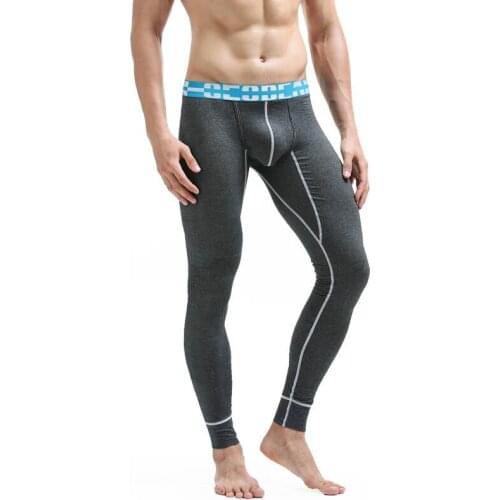 Seobean Brand Men Cotton Home Sleepwear Thermal Underwear Elastic Line Of Bottom Warm Long Johns Leggings Pants Trousers