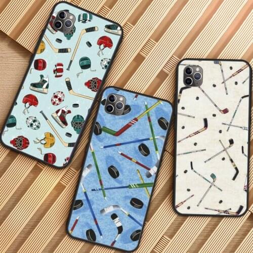 Ice Hockey Sport Bumper Fundas Phone Case for iPhone 11 12 pro MINI XS MAX 8 7 6 6S Plus X 5S SE 2020 XR