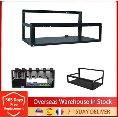 Steel Open Air Miner Mining Frame Rig Case Up to 6 GPU for Bitcoin Crypto Coin Currency Mining Digital currency Virtual ETH Farm