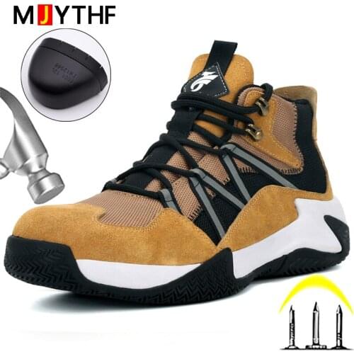 High Quality Work Sneakers Men Boots Safety Shoes Man Steel Toe Shoes Puncture-Proof Security Boots Indestructible Shoes 2022