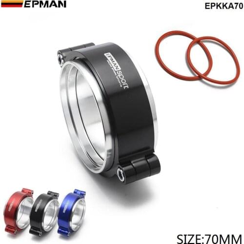 EPMAN Clamping System Assembly Exhaust V-band Clamp w Flange For 2.75" OD Turbo Intake Charge Piping EPKKA70