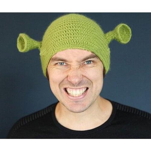 Green Monster Beanie Shrek Beanies Hats for Women Caps Men Bonnet Hat Chapeau Femme Gorras Hombre Cap Casquette Homme Skullies