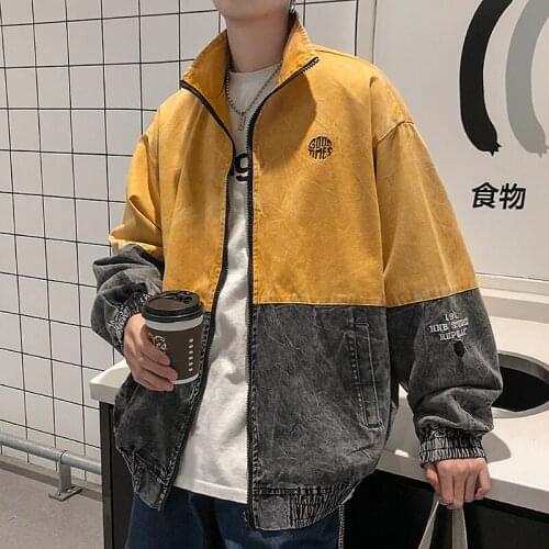 Plus Size 5XL-M Autumn Winter New Japan Style Stand Collar Vintage Letter Embroidery Loose Casual Jackets Men Clothing 2021 Sale