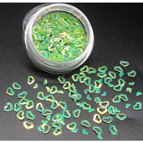1Pcs DIY Light Green Hollow Sequins Nail Stone AB Color Rhinestone Irregular Beads Manicure For Nails Art Decorations Crystals