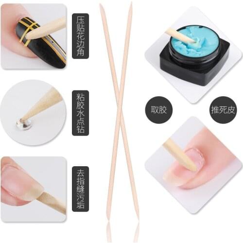 2019 Cleanser Drill Rod To Remove Dead Skin And Dirt, Clean Multi-functional Wooden Nail Marking Manicure Special Beauty Stick