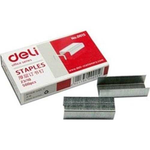 5box/set 500pcs/box NO.0015 Heavy Duty Staples 23/10 2500pcs Silver Metal Booking Binding Staples Office School Supplies