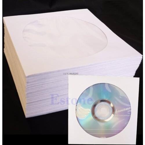 50 PCS 5inch Paper CD DVD Flap Sleeves Case Cover Envelopes