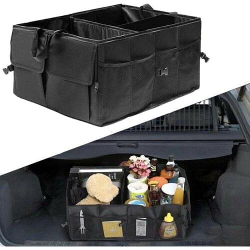 Car Trunk Storage Organizer Compartment Collapsible Bottom Nonslip Portable Truck Waterproof Box - Storage Auto, For SUV, C M2Y8