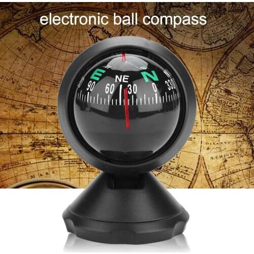 Universal Car Compass Ball Mini Ball Dash Dashboard Car Mount Navigation Compass Camping Hiking Boating Compass
