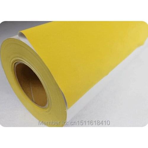 CDF-4 Yellow color Korea Quality Flock Heat Transfer Vinyl for basketball t-shirt 2 meters