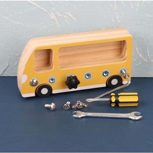 Wooden Screw Driver Board Basic Skills Bead Game Nuts Screw Bolts Set Birthday Gifts Child Screwdriver Board Montessori Toy