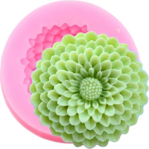 Chrysanthemum Silicone Mold Flower Cake Decorating Tools Candy Chocolate Gumpaste Moulds DIY Handmade Soap Mould Clay Resin Mold