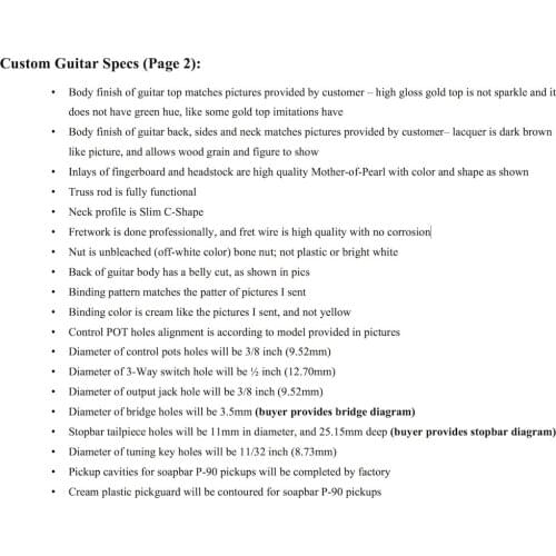 Customized body shape and headstock shape 6 string electric guitar, building in specs as per details list out