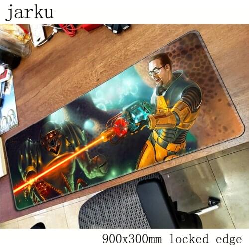 Half life mousepad gamer 900x300X3MM gaming mouse pad large Halloween Gift notebook pc accessories laptop padmouse ergonomic mat