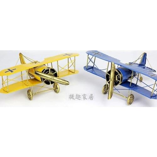 BIg size Creative Vintage Metal Plane Model Iron Aircraft Glider Biplane Aeromodelo Pendant Airplane Model children kid toys