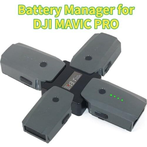 Battery Manager for DJI MAVIC PRO Parallel Charging Board for Mavic Pro Charging Hub Charger Adapter + Digital Display