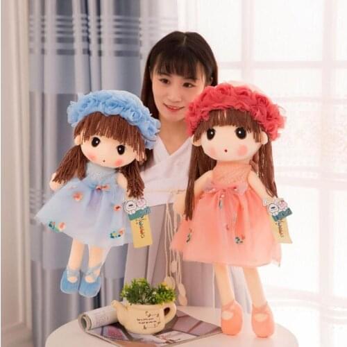 Cute Sweet Girls Model Plush Stuffed Dolls Toys Wedding Lovely Rag Doll Decoration Kids Birthday Gift