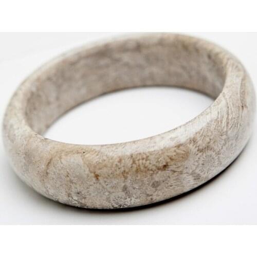 Genuine Natural Coral Gem stone Crystal Round Fashion Bangle Bracelet Inner Diameter 58mm