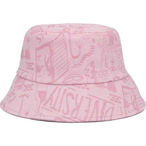 2021 Cotton Fashion Joker Letter Print Bucket Hat Fisherman Hat Outdoor Travel Hat Sun Cap Hats for Men and Women 367