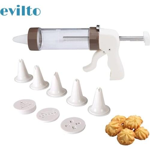 Manual Cookie Press Set Cookie Press Making Gun Biscuits Cake Mold Cookie Press Maker Machine Cream Decorator Baking Tool