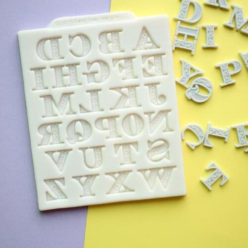 Letters Silicone Mold Fondant Mould Cake Decorating Tools Chocolate Gumpaste Molds, Sugarcraft, Kitchen Gadget